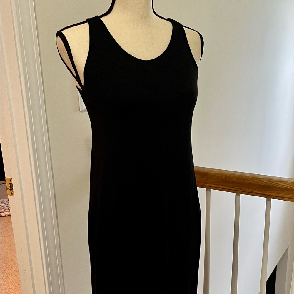 Eileen Fisher Stretch Jersey Knit Tank Dress. Black. XS.